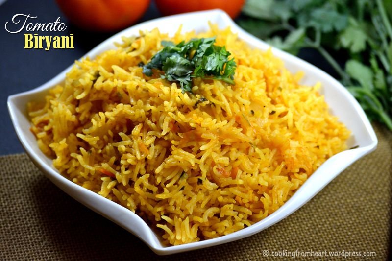 Tomato Biryani Thakkali Biriyani Quick Lunch Ideas Cooking From Heart